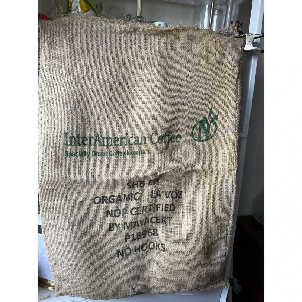 Two Lg Burlap Jute 44x28